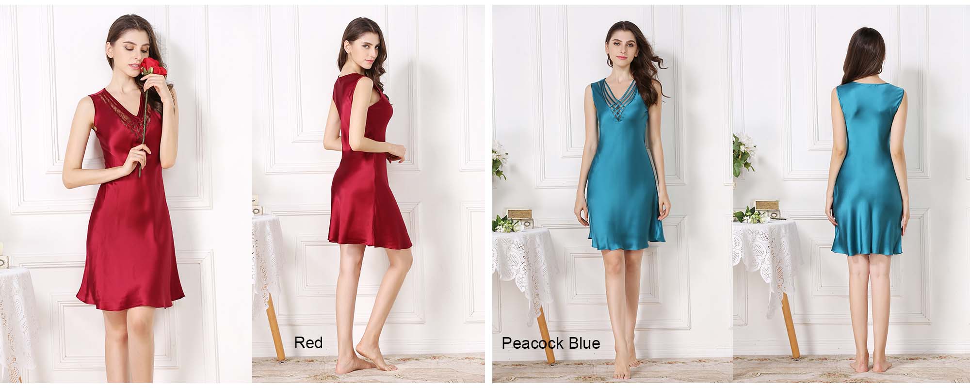 Silk Night gown 16 Momme - custom and wholesale