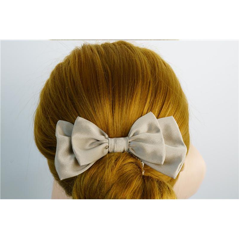 Bow Silk Scrunchies Tan