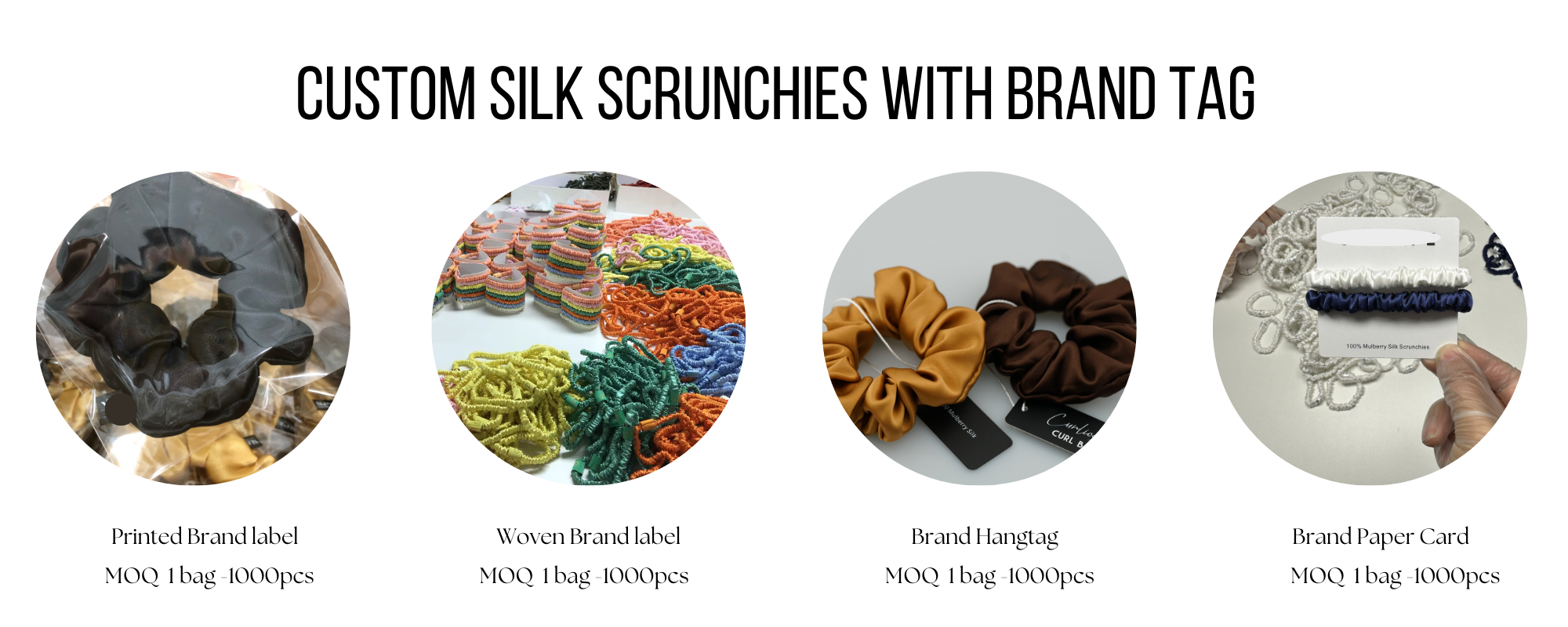 custom silk scrunchie wholesale