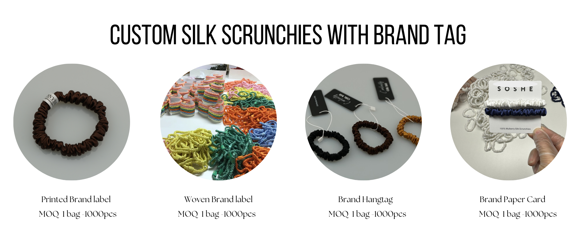 Mini Silk Scrunchie Custom Wholesale