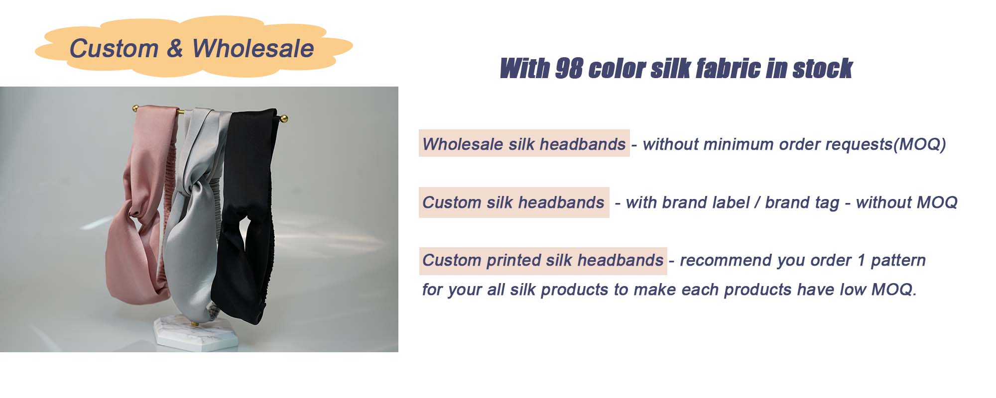 mulberry silk headband