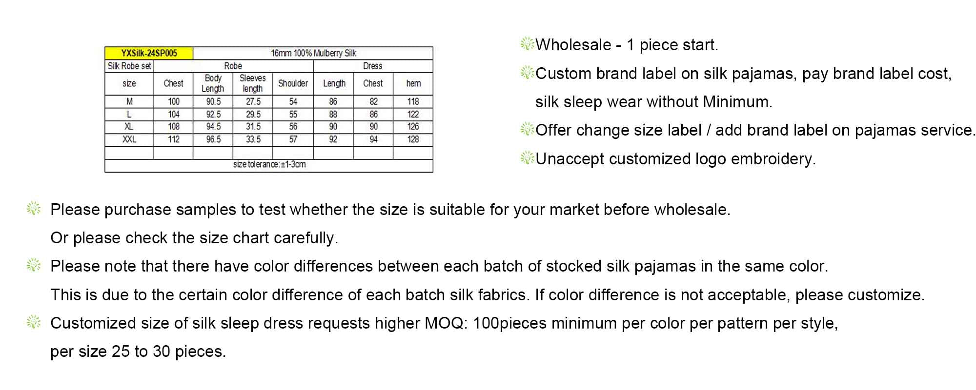 Silk Robe Nightgown set 16 Momme - custom and wholesale