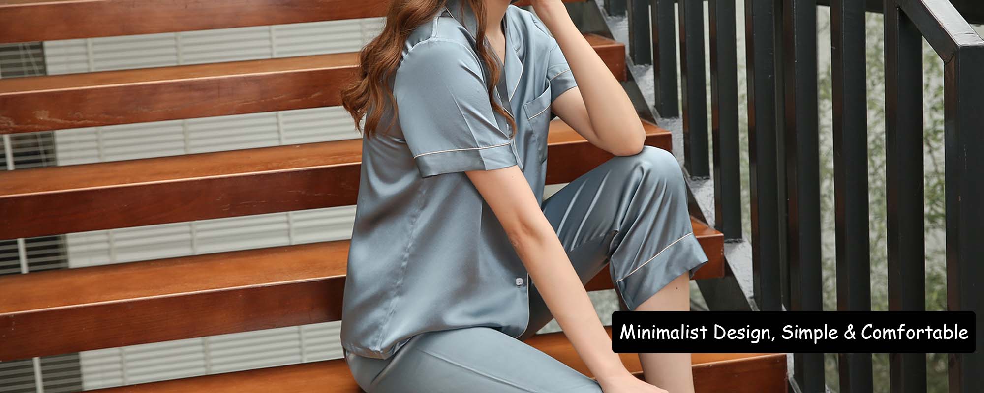 Silk Short Sleeves & Long pants 19 Momme - custom and wholesale