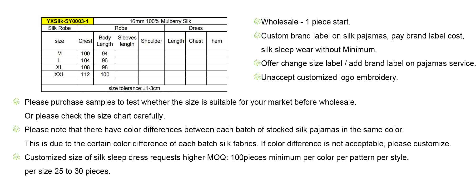 Silk Robe 16 Momme - custom and wholesale