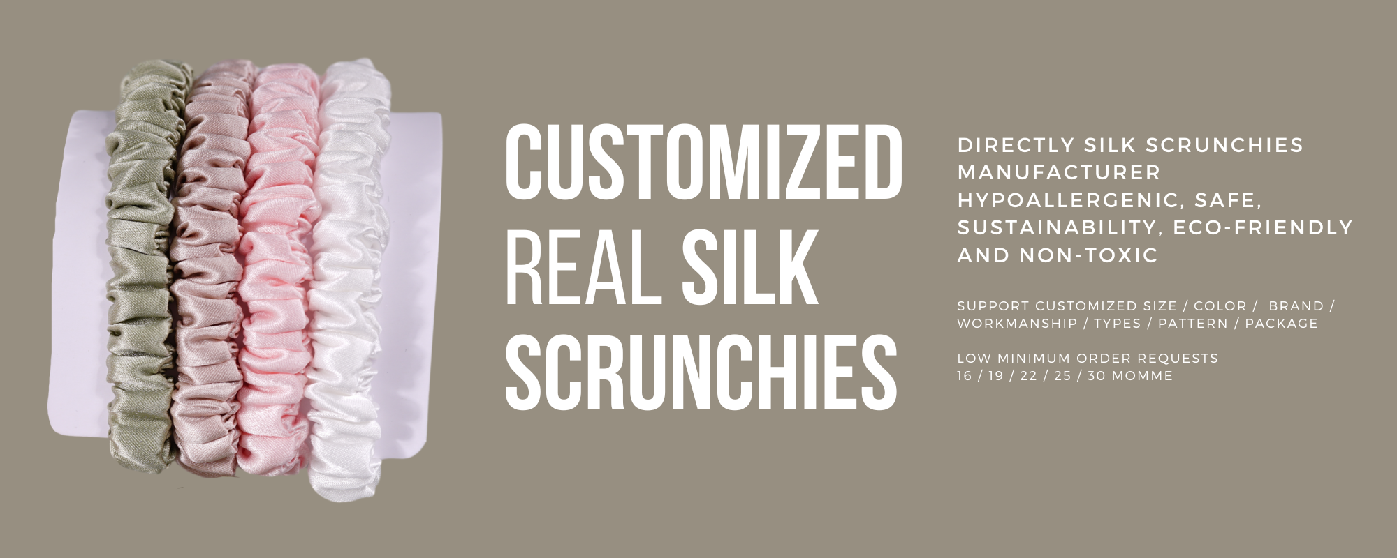 silk scrunchie manufacturer