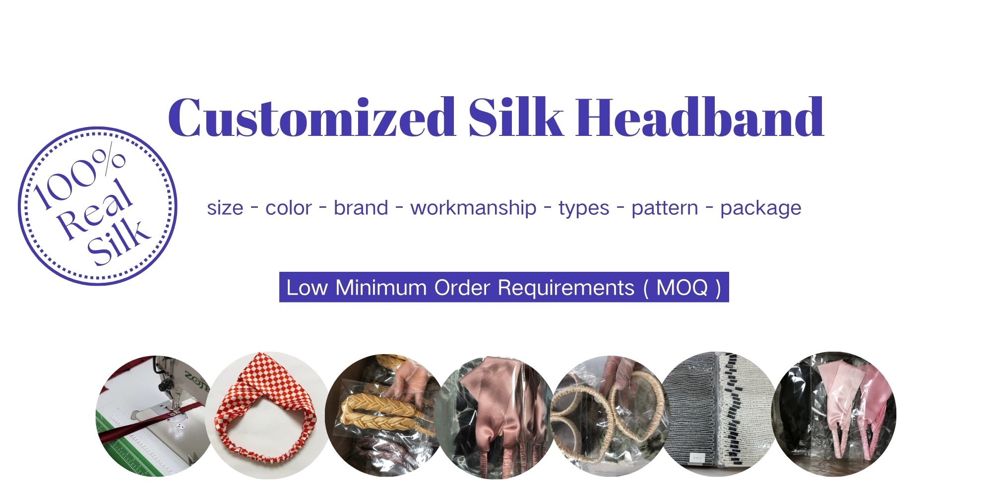 customized silk headband