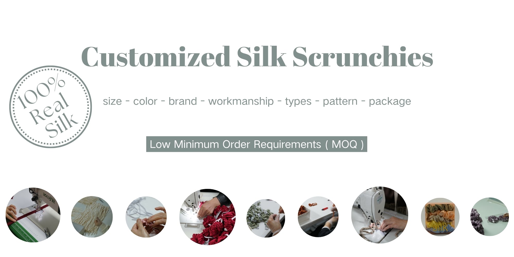 customized silk scrunchies
