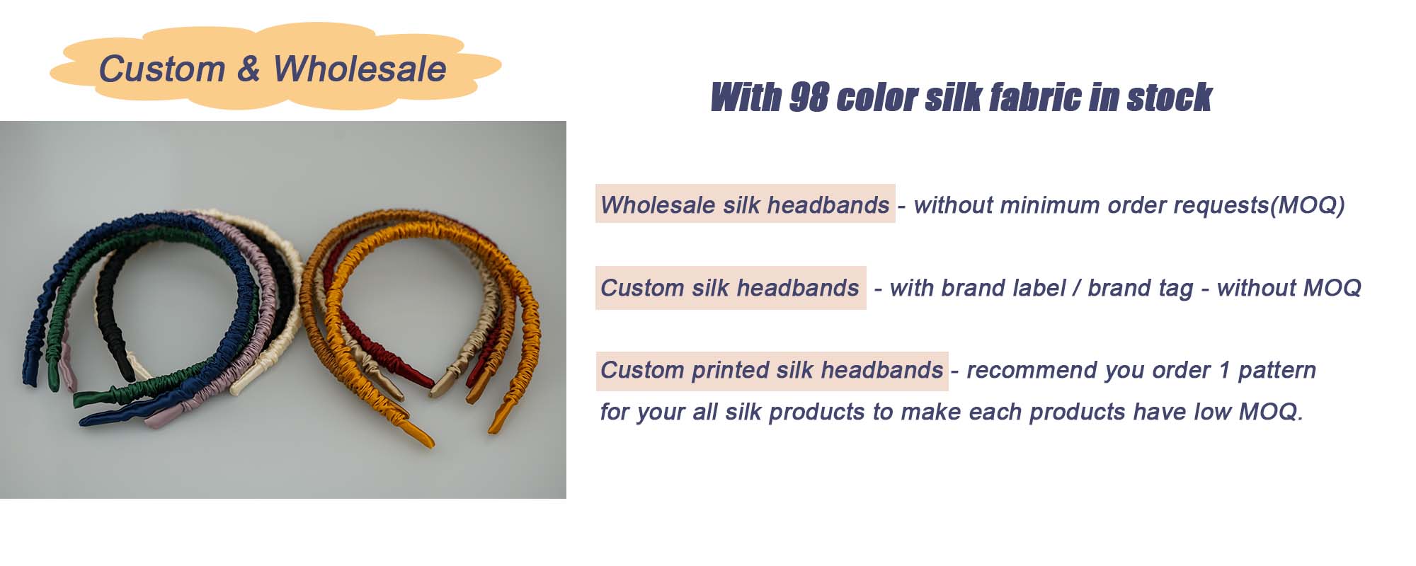 mulberry silk headband