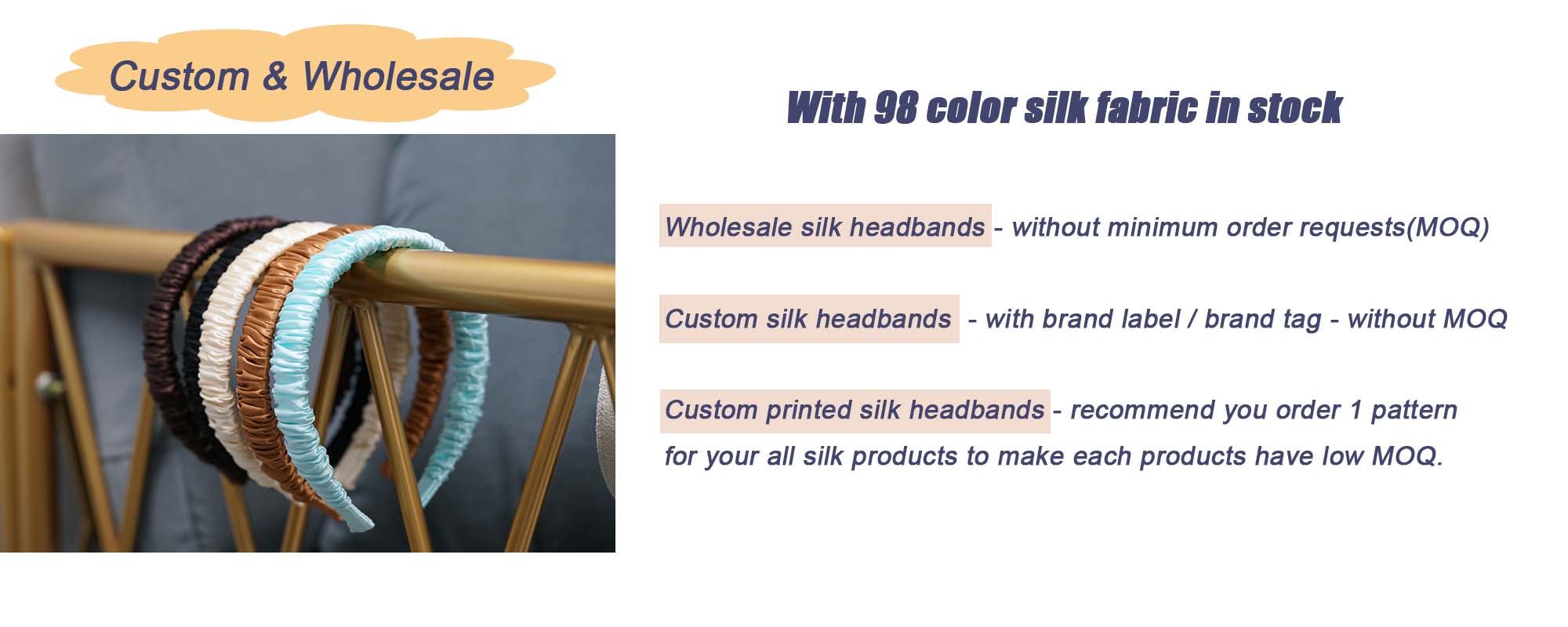 mulberry silk headband