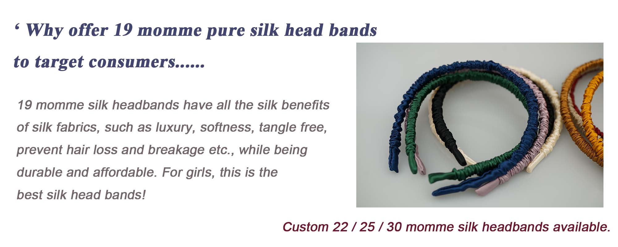 mulberry silk headband