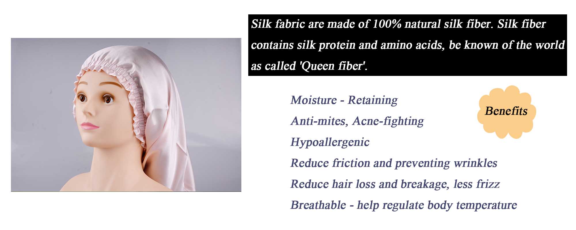 long silk sleep cap