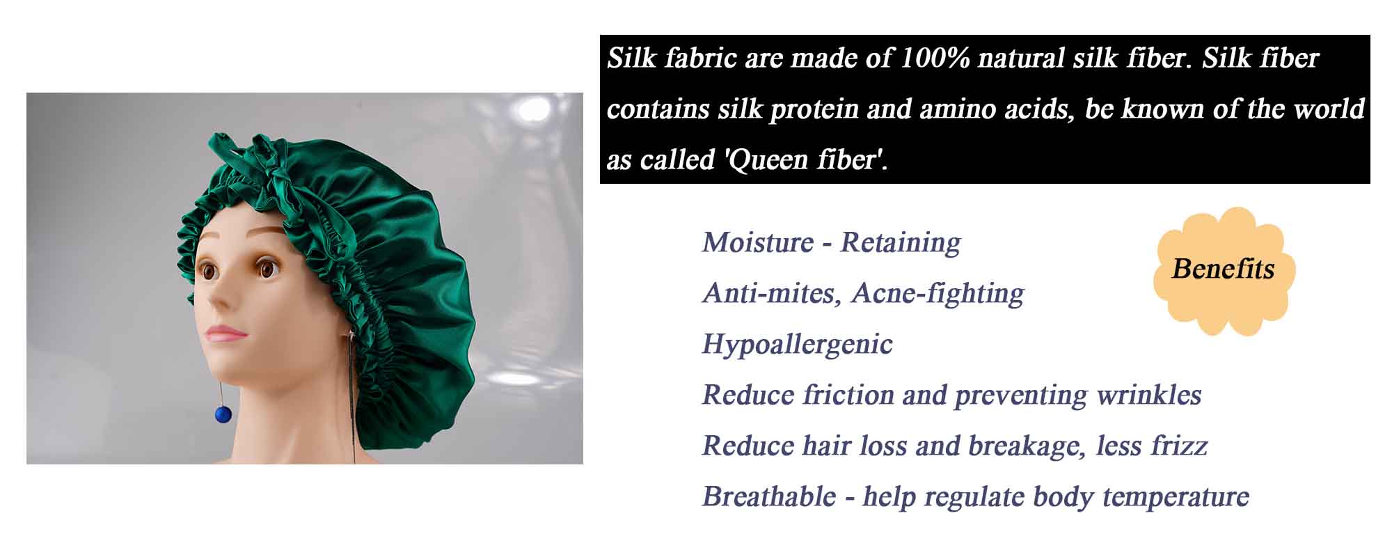 mulberry silk bonnet