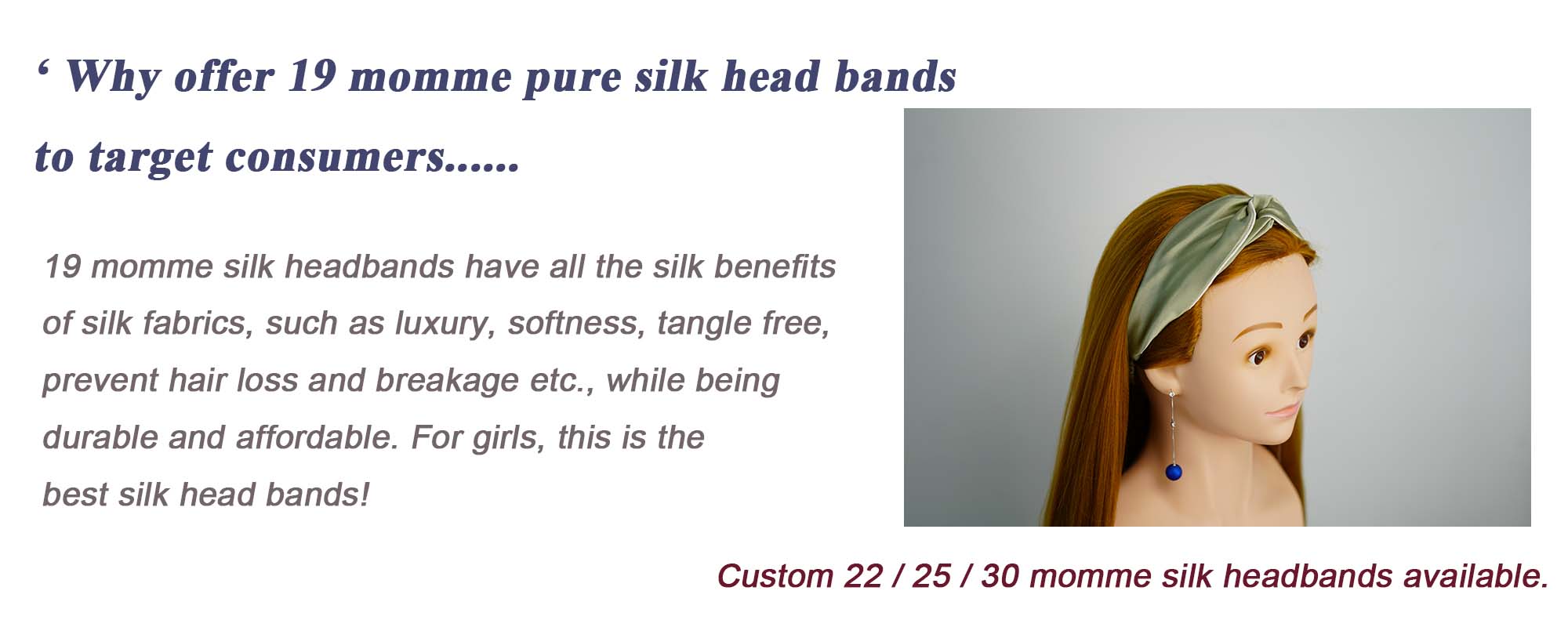 pure silk headband
