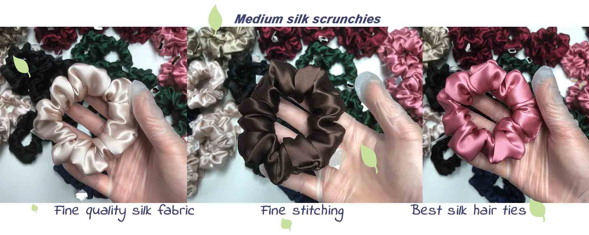 mulberry silk scrunchies