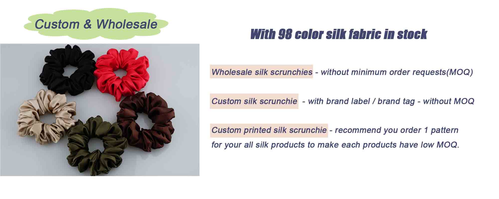 large fluffy silk scrunchies