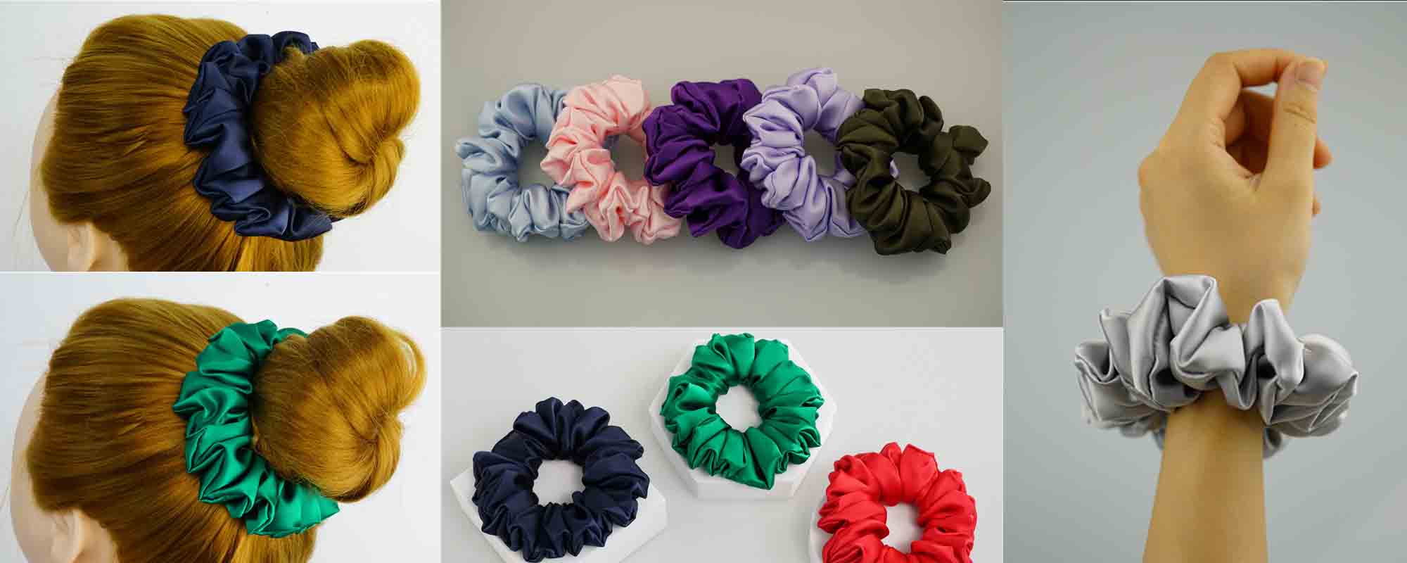 large fluffy silk scrunchies