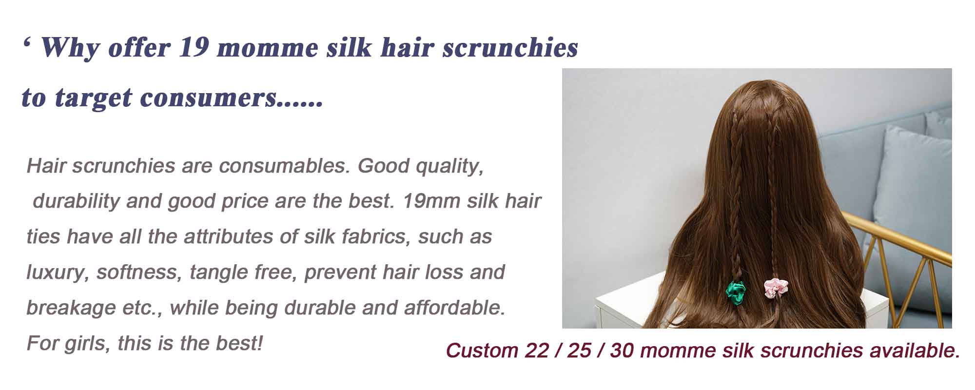 mulberry silk scrunchies