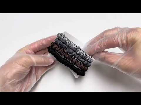 Skinny silk hair ties Darkness Falls - 4 Pack