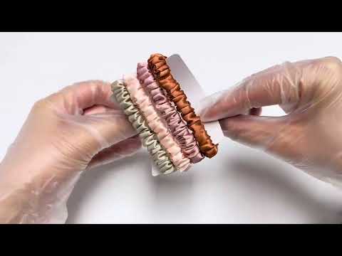 Silk skinny scrunchies - 4 Pack - Honey