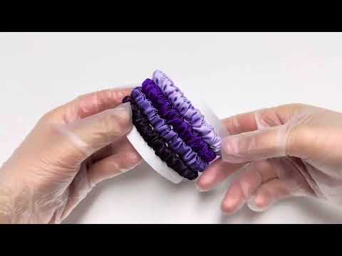 Silk skinny scrunchies - 4 Pack - Lavender