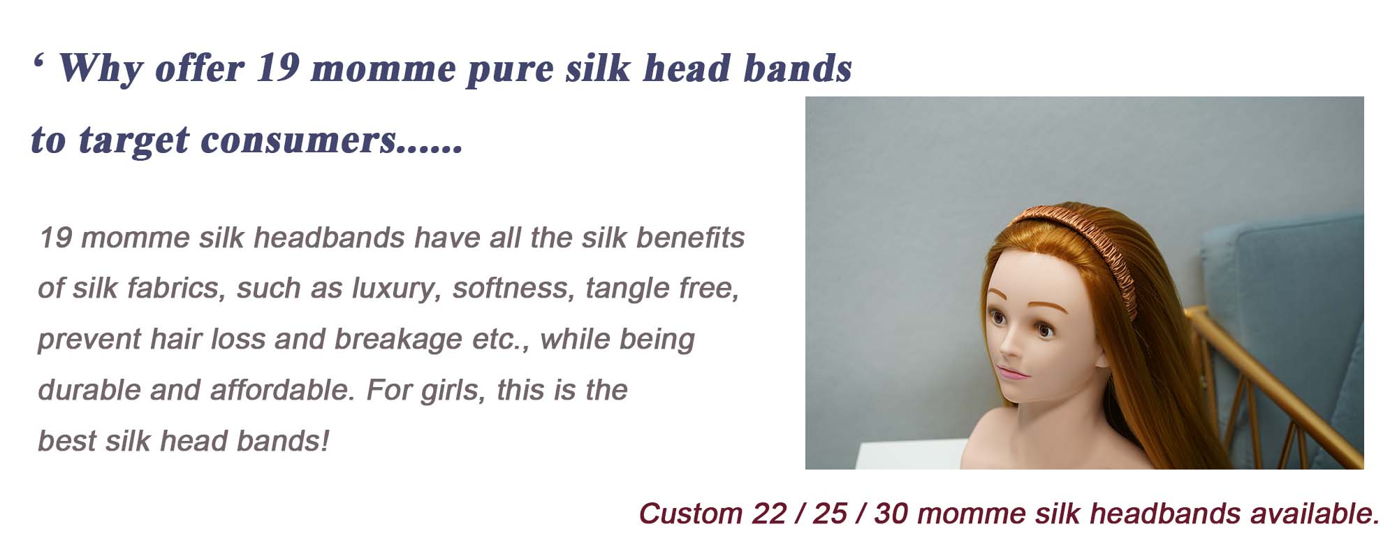 mulberry silk headband