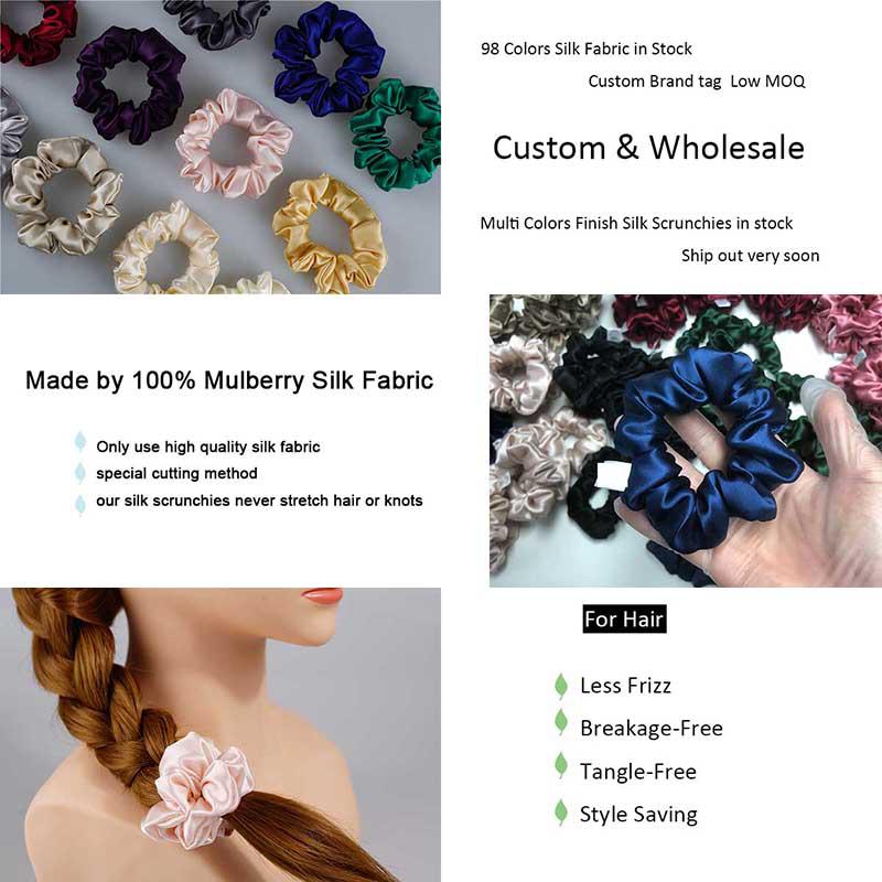 Medium Silk Scrunchies - custom and wholesale