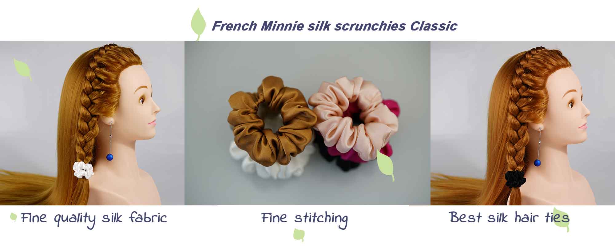 mulberry silk scrunchies