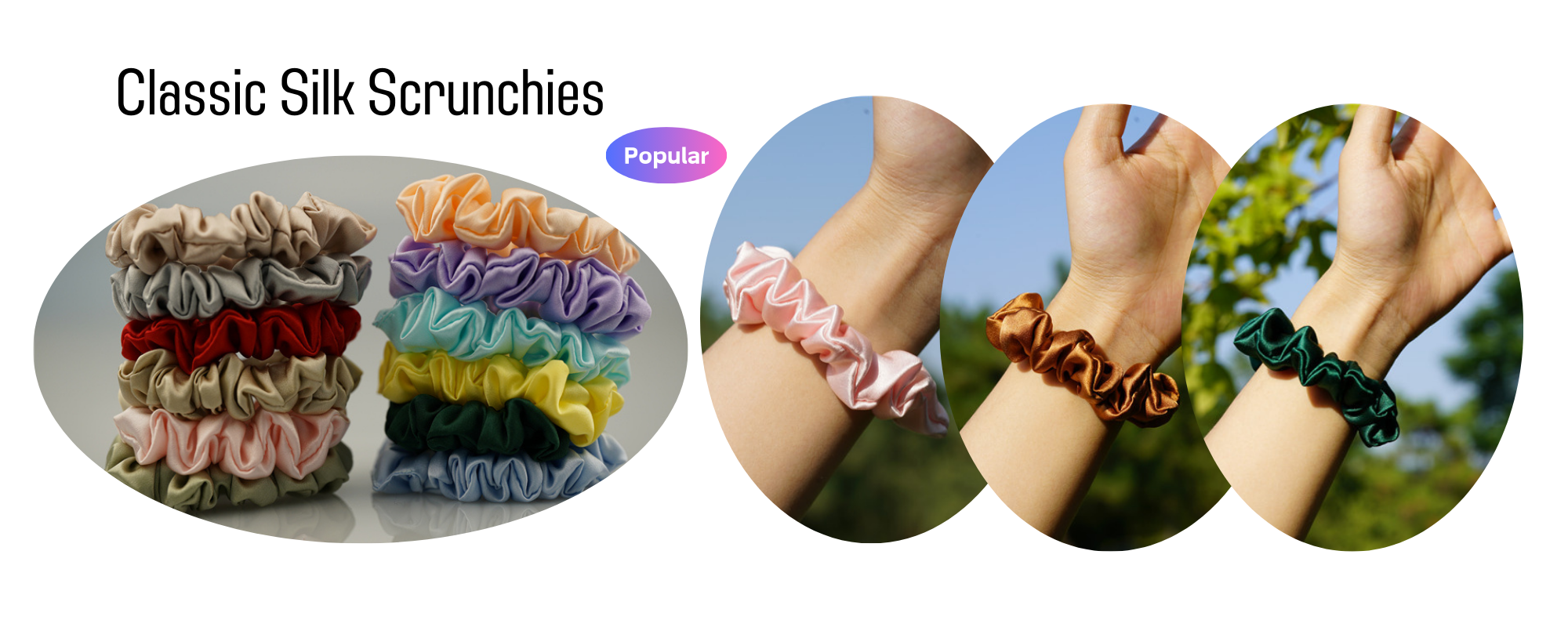custom silk scrunchie wholesale