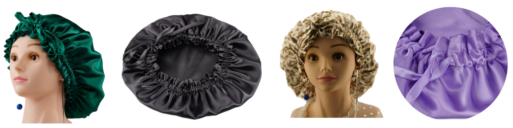 silk bonnet with tie