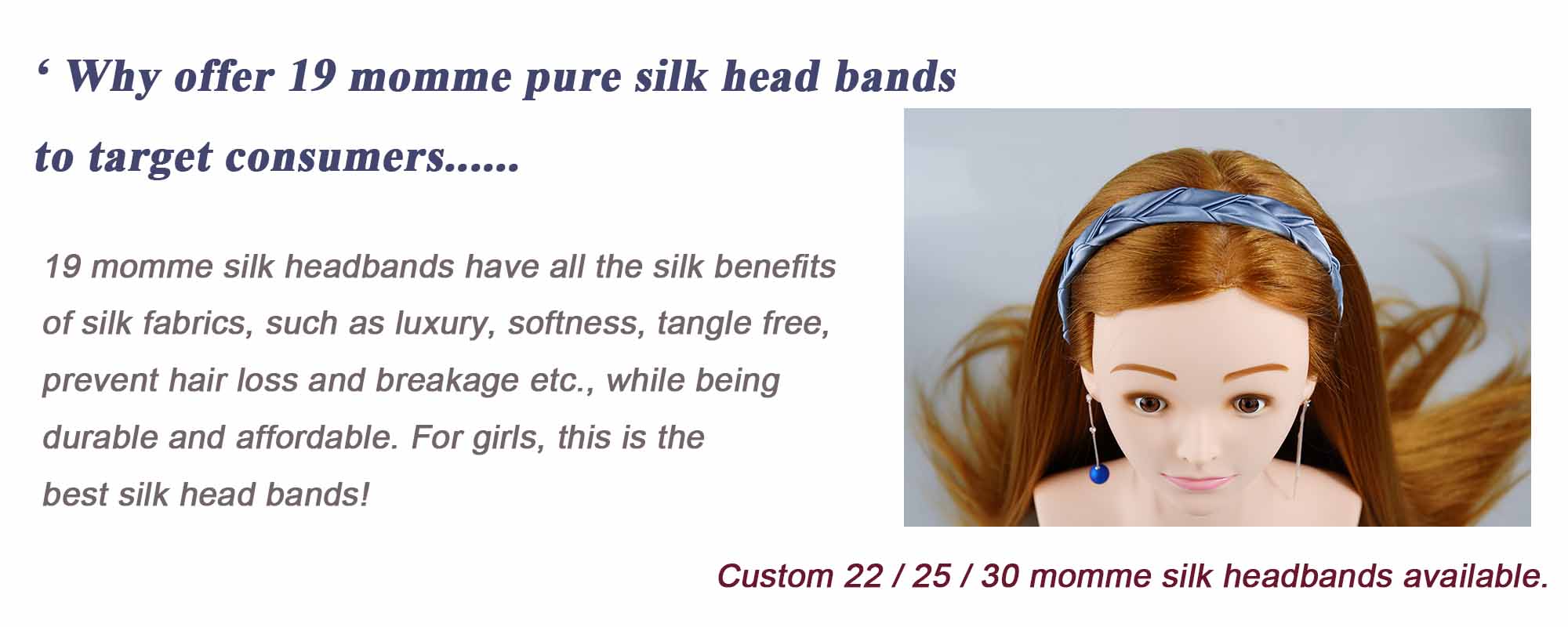 braided silk headband