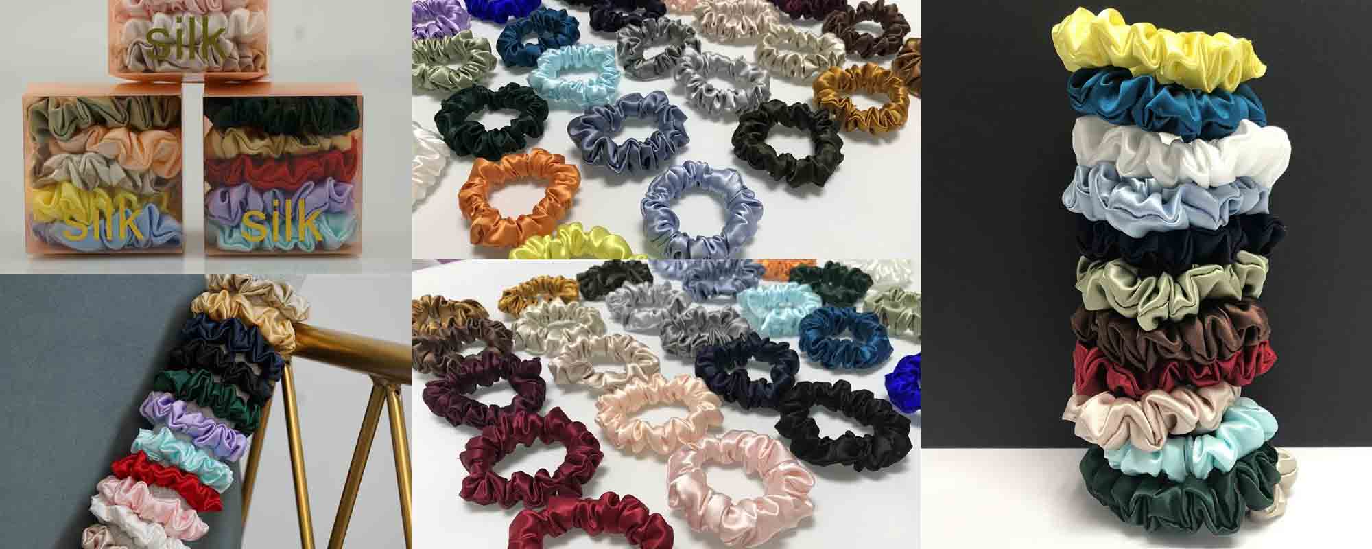 silk hair scrunchies