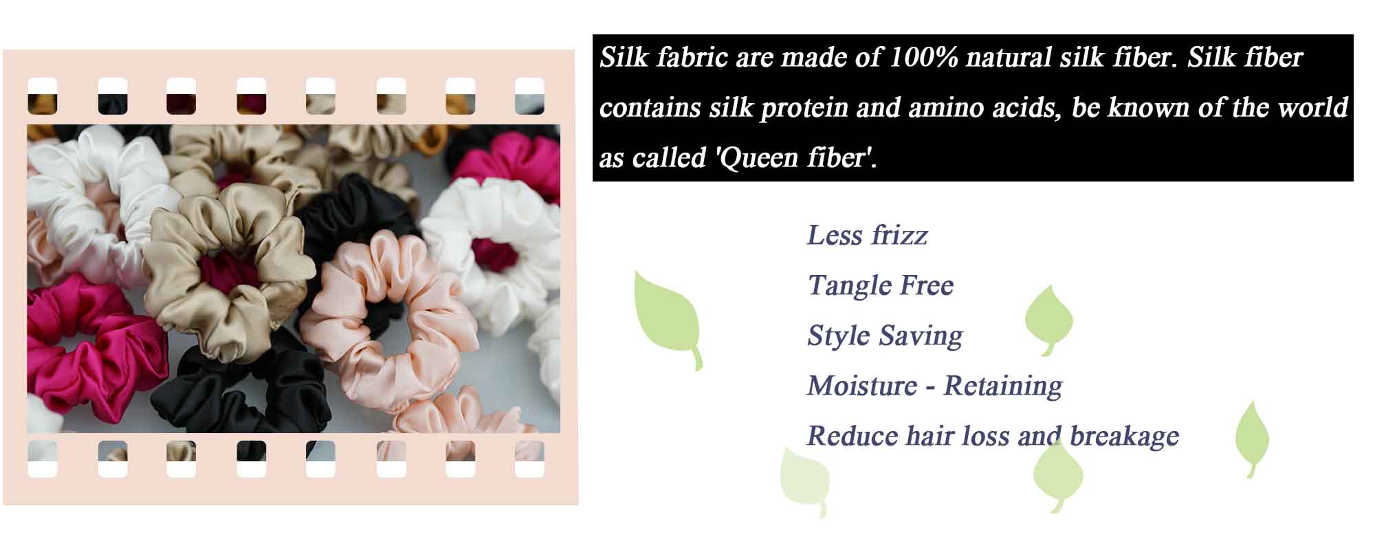 pure silk hair scrunchies