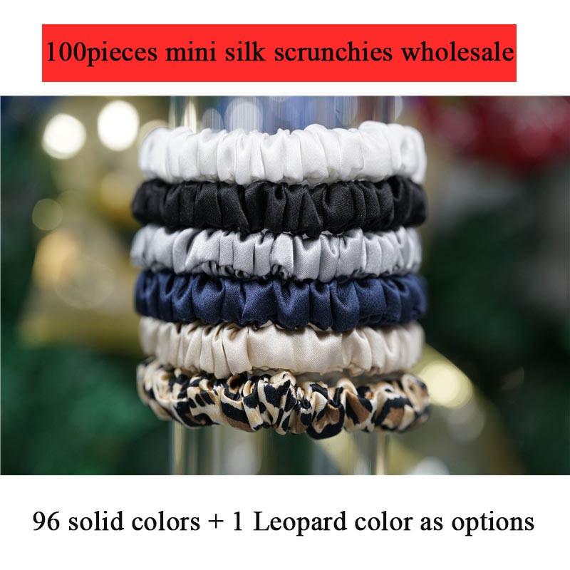 mini silk scrunchies wholesale mix colors