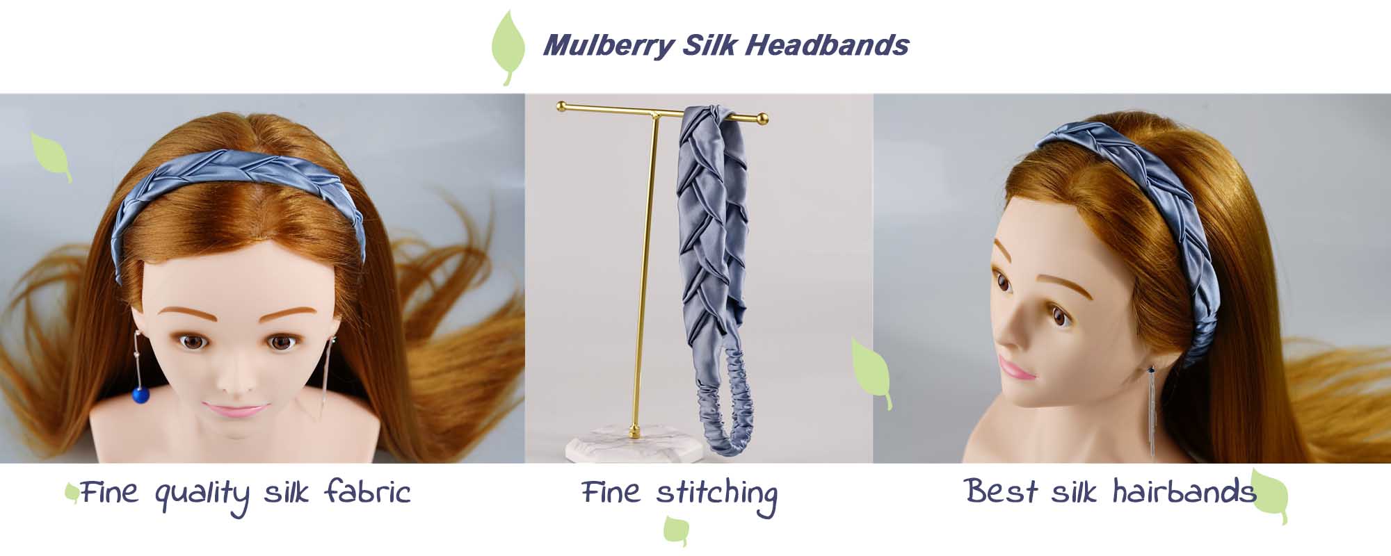 braided silk headband