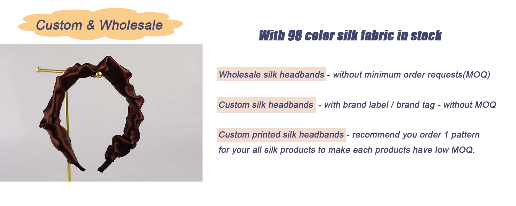 mulberry silk headband