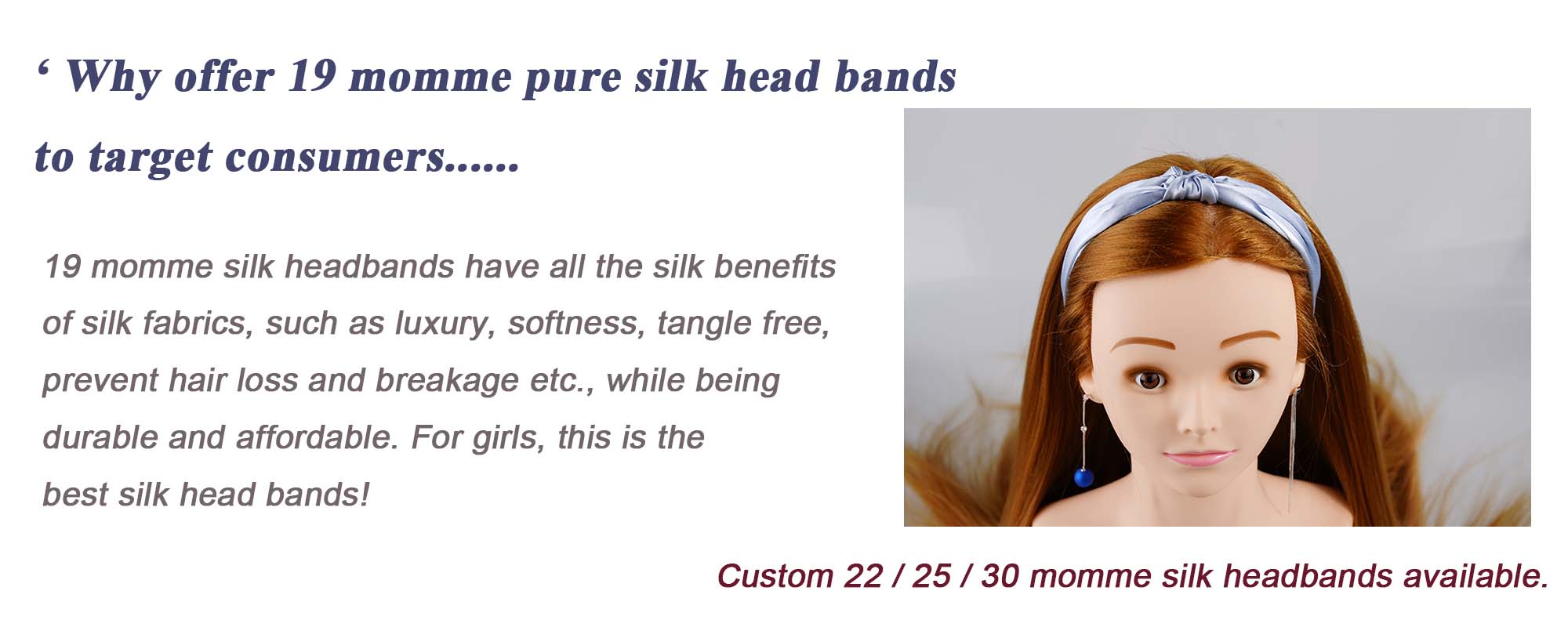 pure silk headband