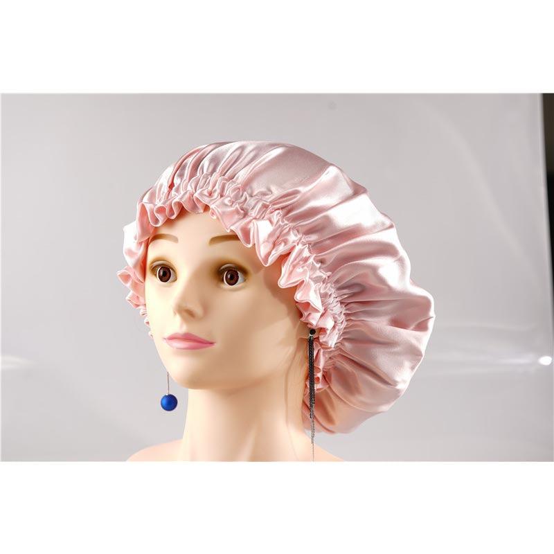 Silk hair cap - Double side - adjustable - Pink