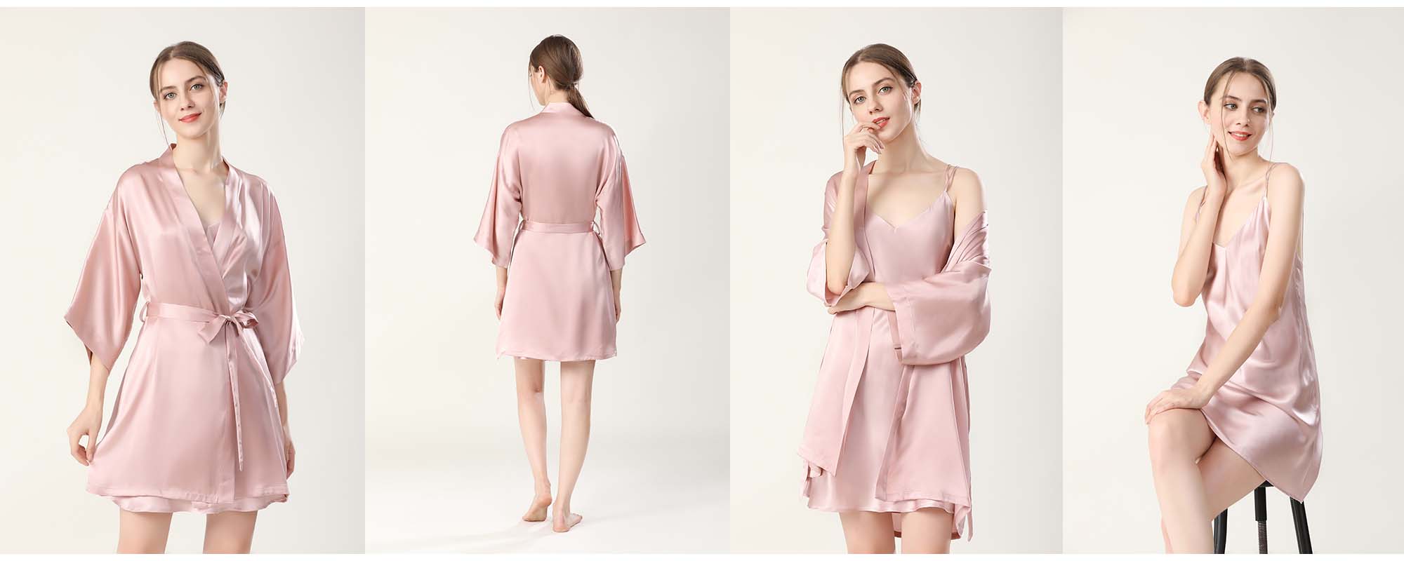 Silk Nightgown and Robe Set 16 Momme - custom and wholesale