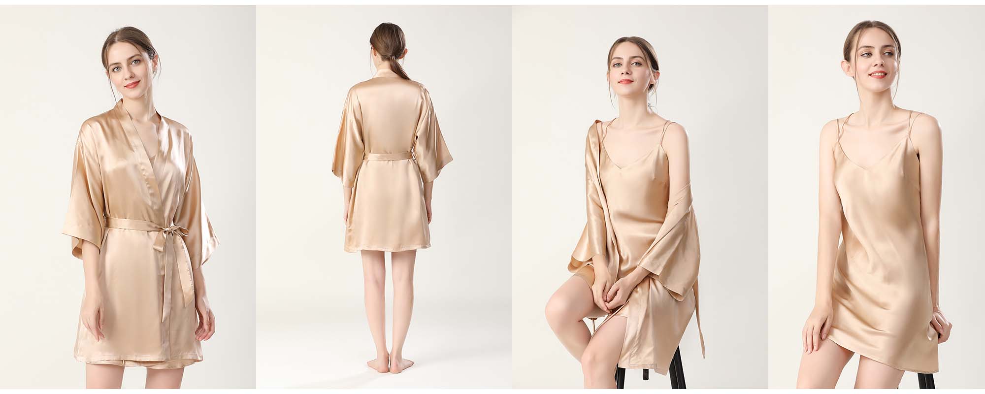 Silk Nightgown and Robe Set 16 Momme - custom and wholesale