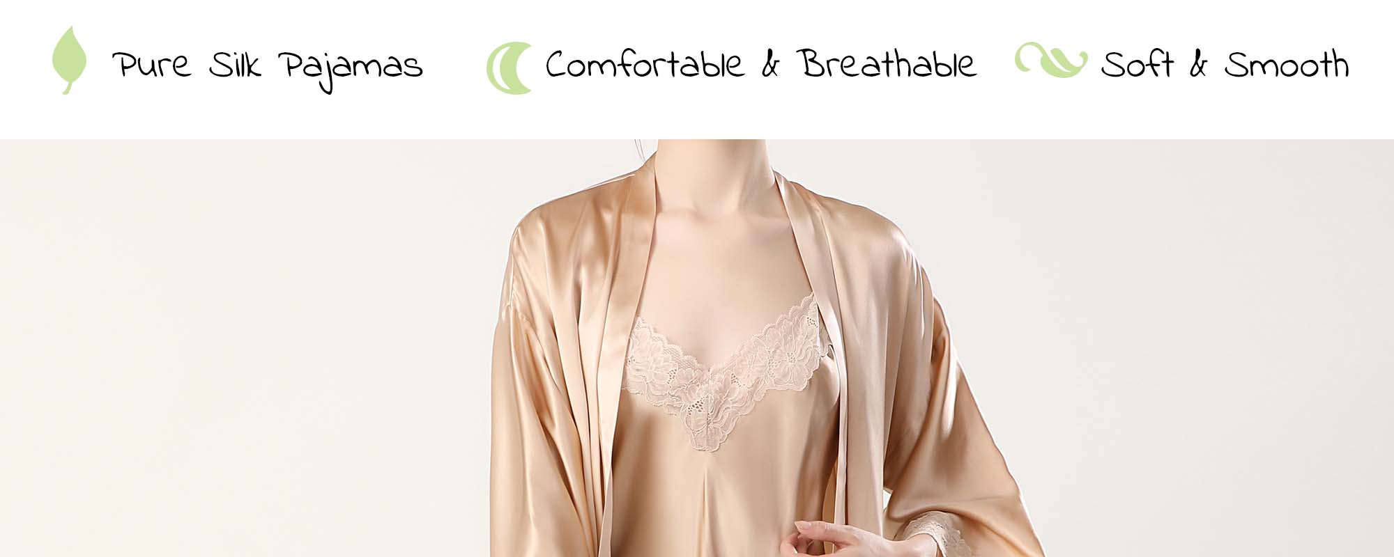 Silk Nightgown Robe Set 16 Momme - custom and wholesale