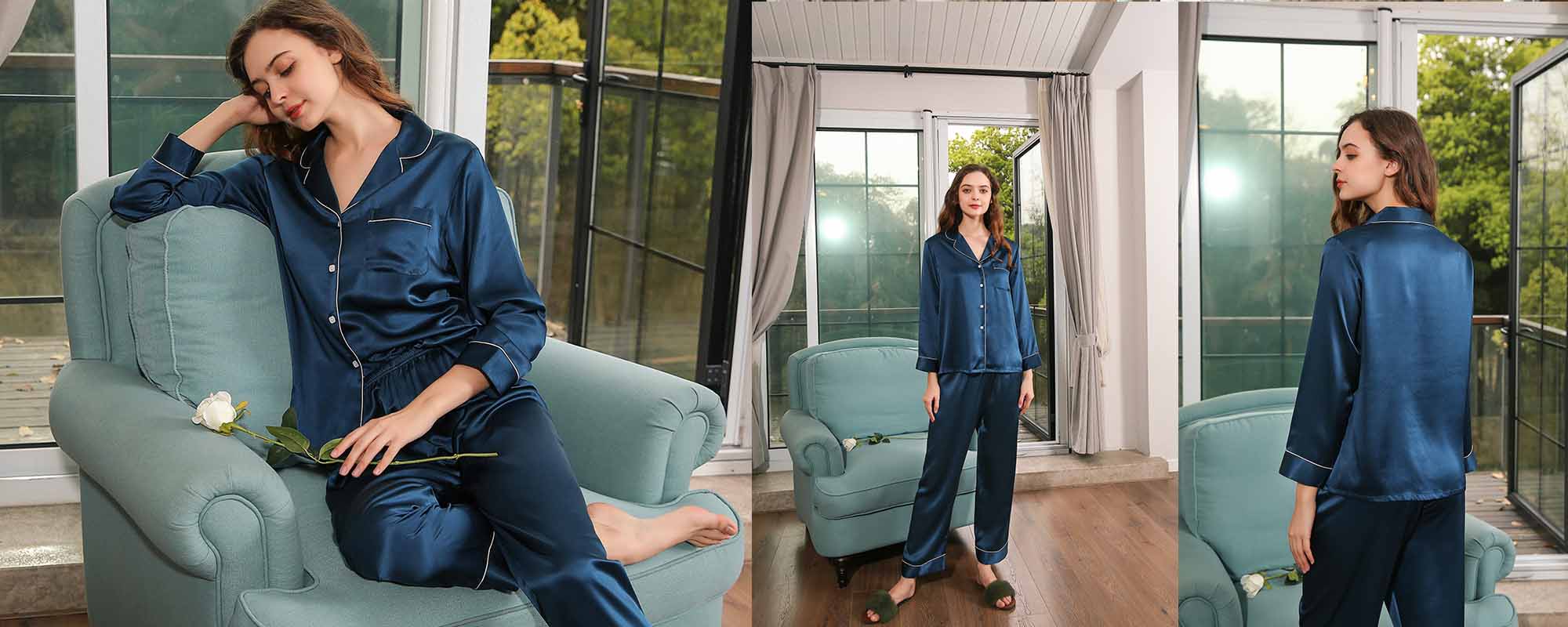 Long Silk Sleepwear 19 Momme - custom and wholesale