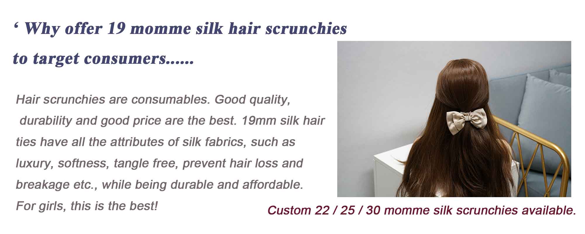 silk scrunchie with bow