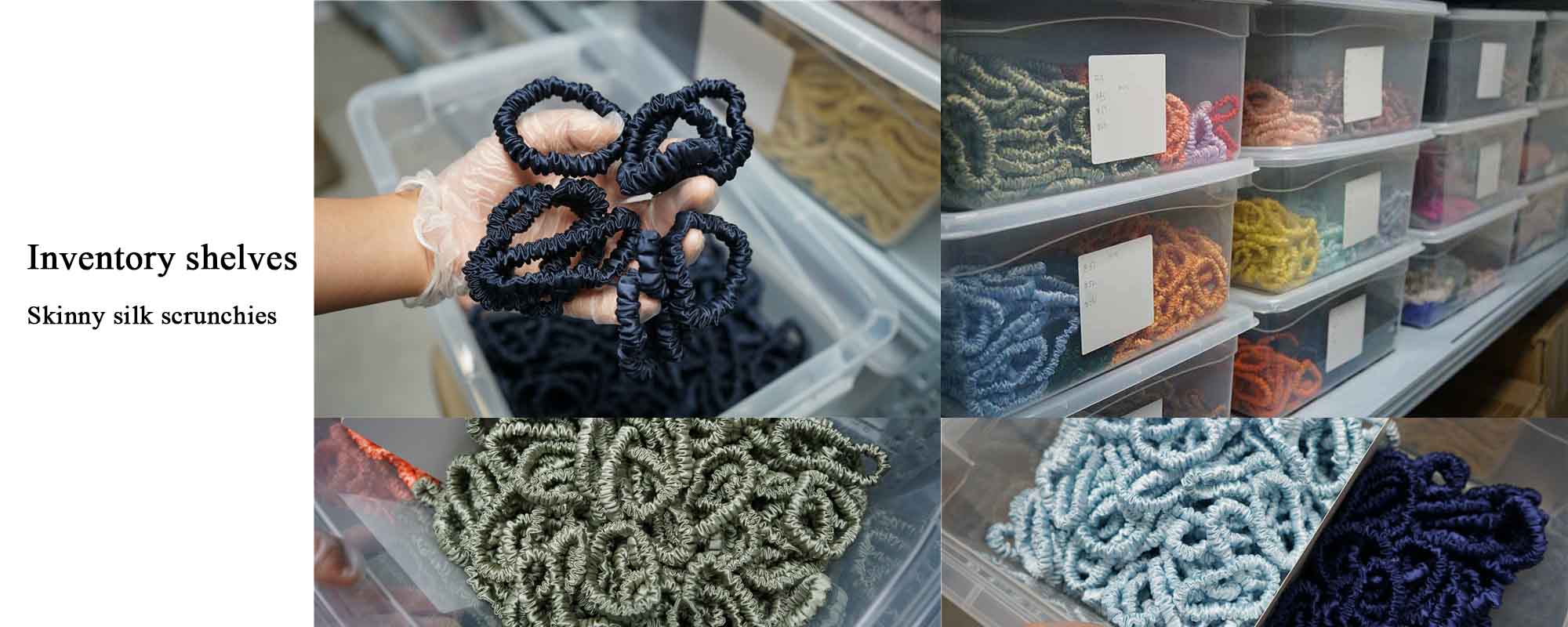 thin silk hair ties bundle sale
