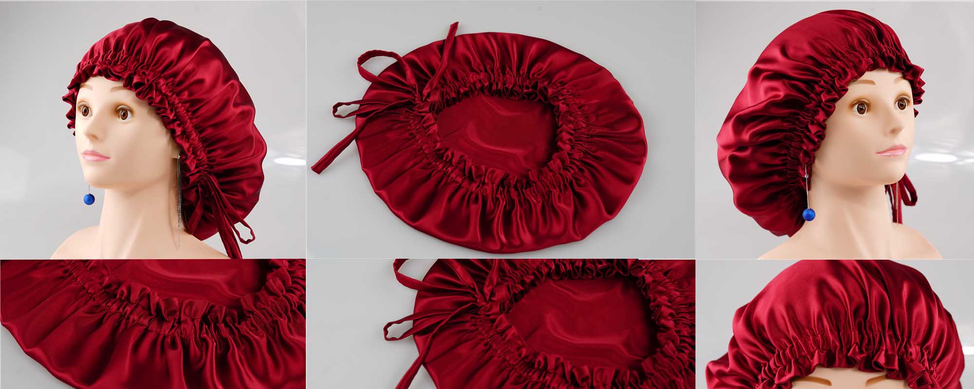 adjustable silk bonnet