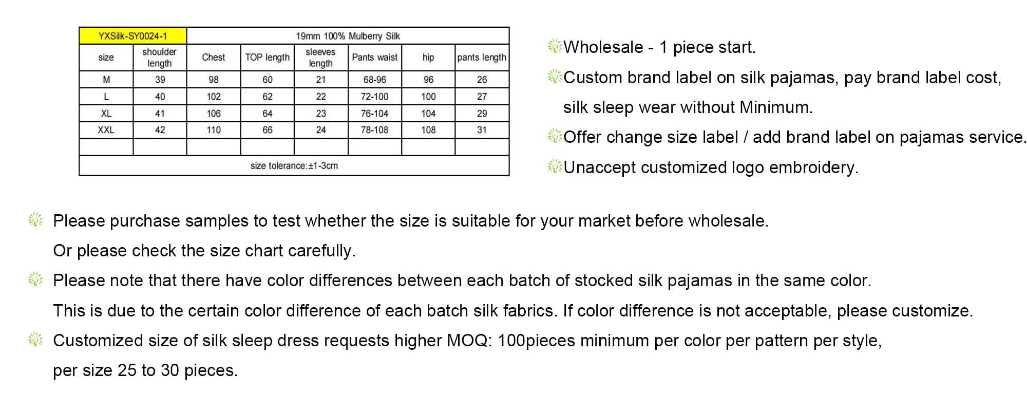 Short Silk Sleepwear 19 Momme - custom and wholesale