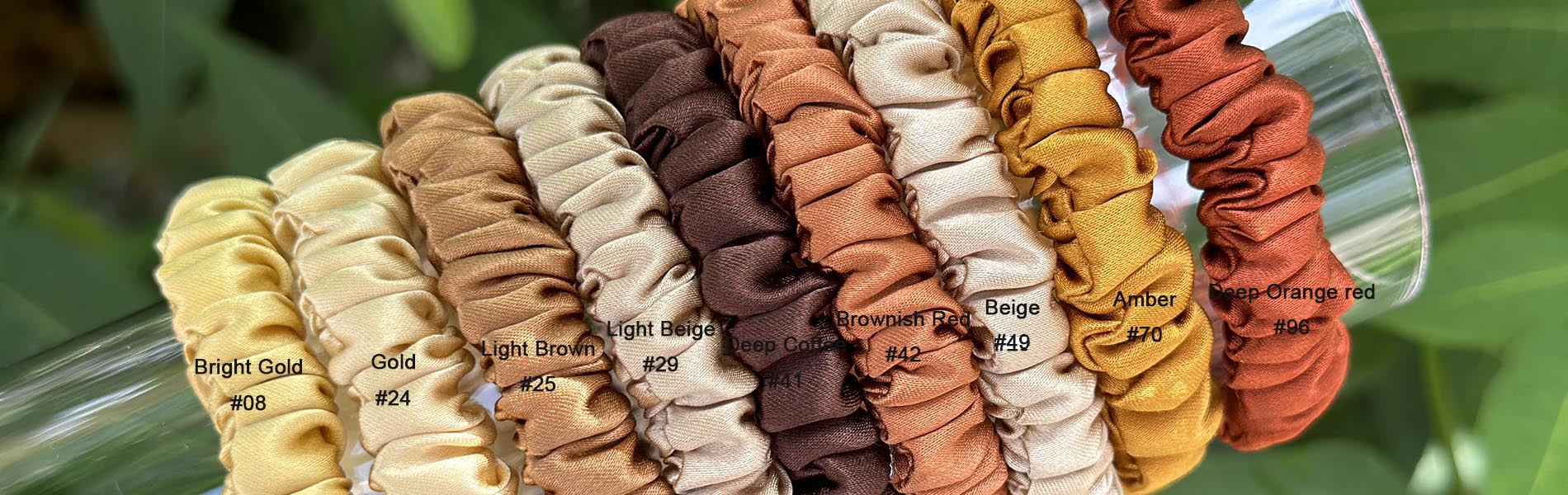 wholesale silk scrunchies mini