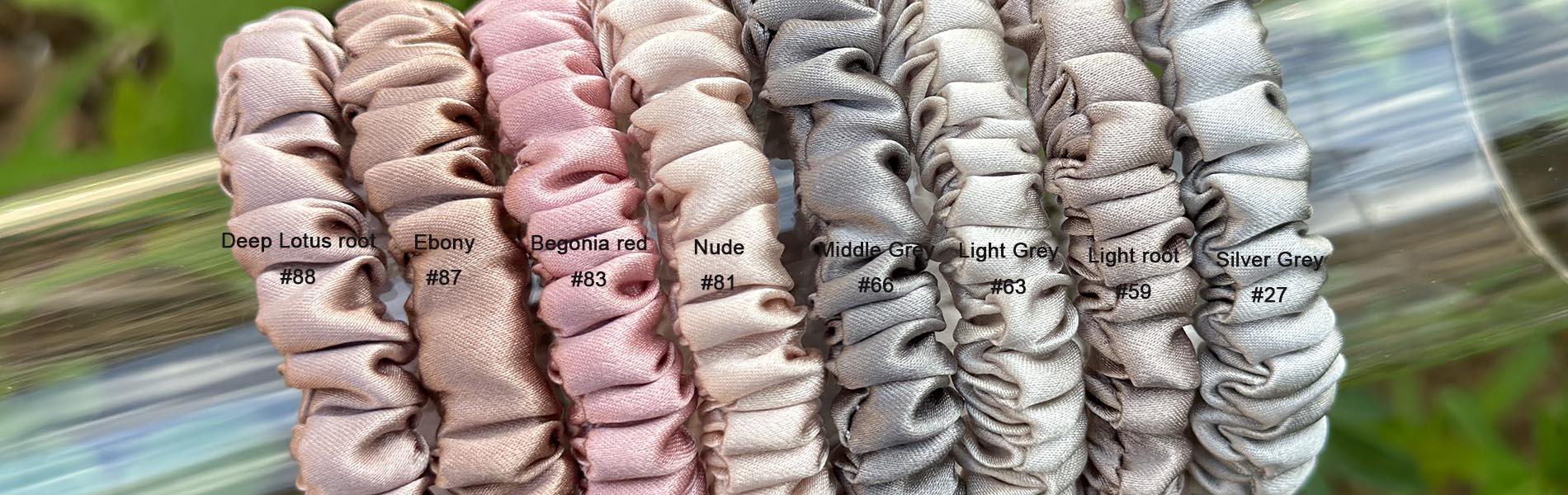 wholesale silk scrunchies mini
