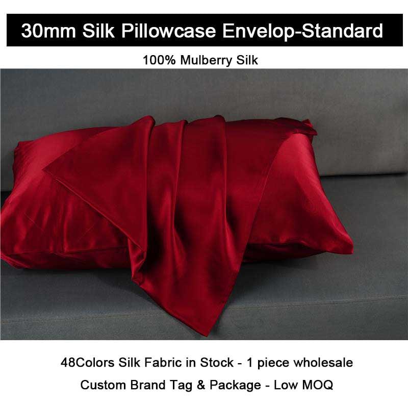 New Supreme Gloss Silk Pillowcase 51*76cm with Envelope Style 100