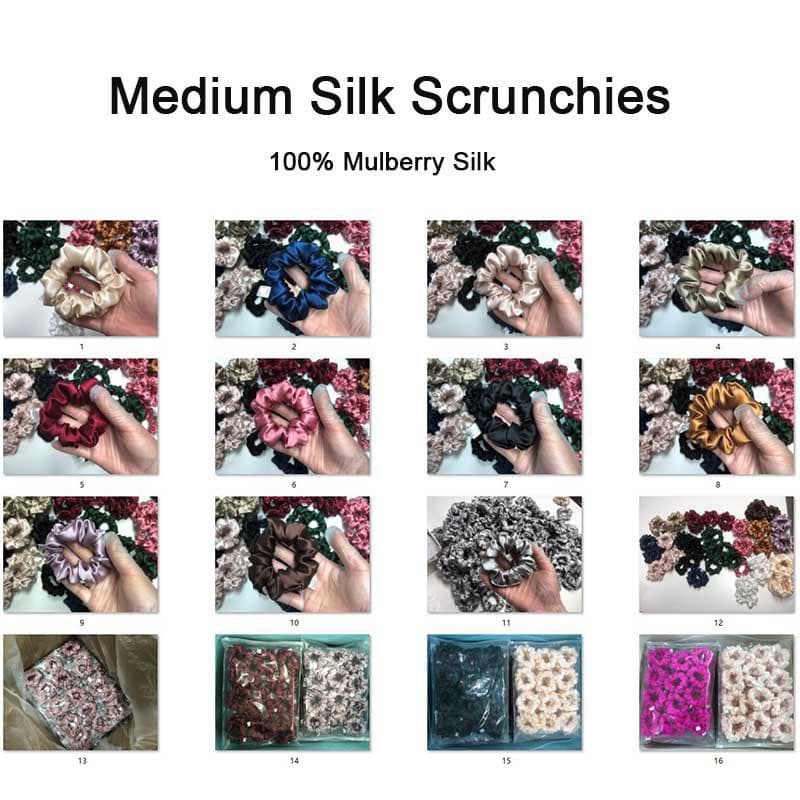 Medium Silk Scrunchies - custom and wholesale