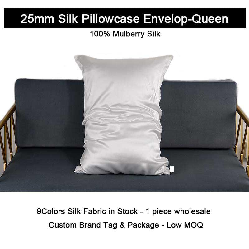 25 Momme Silk Pillowcase - Envelope - Queen size - custom and wholesale